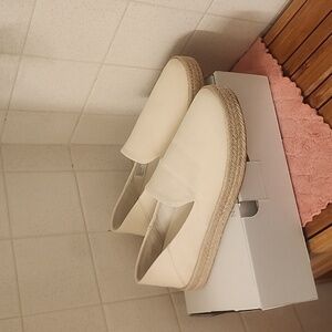 TOMS Carolina Platform Espadrille Sneaker beige shoes Women size 9.5